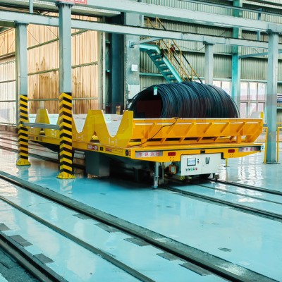 10 tonn V-laga krappi RGV Sjálfvirk járnbrautarflutningskörfu