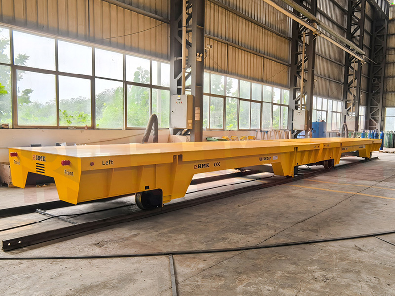 Explosion-proof Rail Transfer Trolley fyrir Sandblasting Room